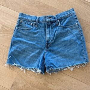 J. Crew Classic Blue Cutoff Denim Shorts with Frayed Hem